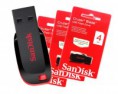 Pen Drive Cruzer Blade 4GB - Sandisk – 1 ano de garantia